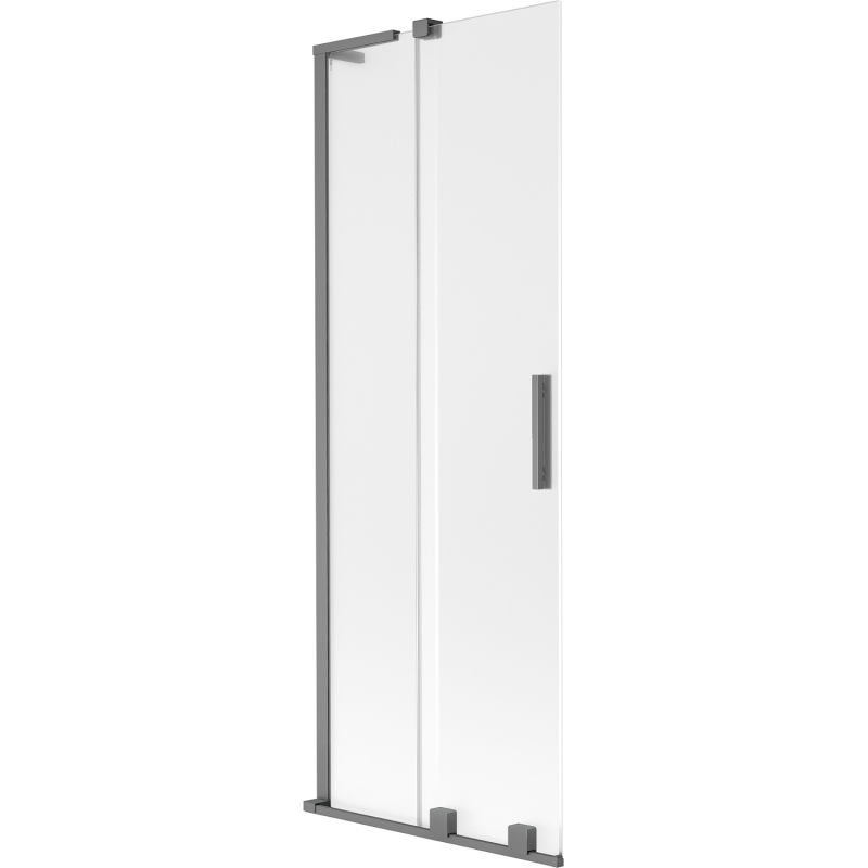 Mexen Velar L paroi de baignoire 2 battants coulissants 70 x 150 cm, givre, métal brossé - 896-070-003-31-95