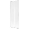 Mexen Velar L paroi de baignoire coulissante à 2 panneaux 75 x 150 cm, givré, blanc - 896-075-003-31-20