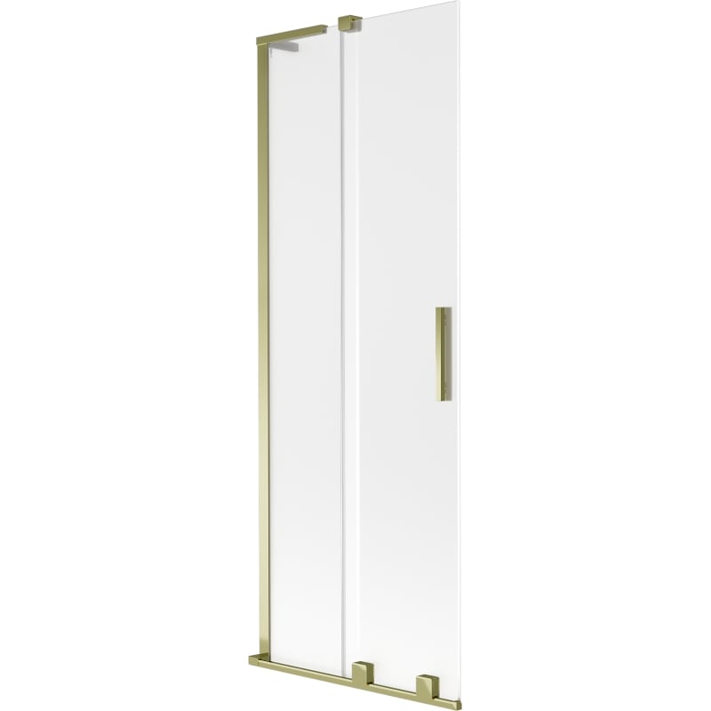 Mexen Velar L paroi de baignoire 2 volets coulissants 75 x 150 cm, givré, doré - 896-075-003-31-50