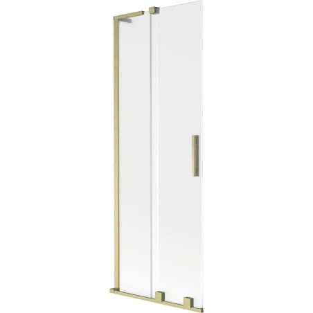 Mexen Velar L paroi de baignoire 2 vitres coulissantes 75 x 150 cm, givré, or brossé - 896-075-003-31-55