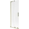 Mexen Velar L paroi de baignoire 2 vitres coulissantes 75 x 150 cm, givré, or brossé - 896-075-003-31-55