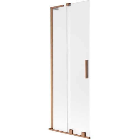 Mexen Velar L paroi de baignoire 2 volets coulissants 75 x 150 cm, givre, cuivre brossé - 896-075-003-31-65