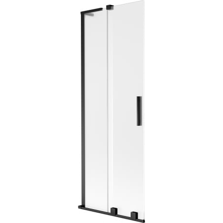Mexen Velar L paroi de baignoire à 2 vantaux coulissants 75 x 150 cm, givré, noir - 896-075-003-31-70