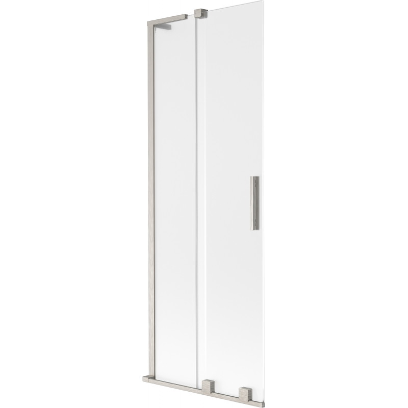 Mexen Velar L paroi de baignoire à 2 volets coulissants 75 x 150 cm, givré, nickel brossé - 896-075-003-31-97