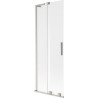 Mexen Velar L paroi de baignoire à 2 volets coulissants 75 x 150 cm, givré, nickel brossé - 896-075-003-31-97