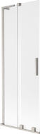 Mexen Velar L paroi de baignoire 2 vantaux coulissants 75 x 150 cm, givré, nickel brossé - 896-075-003-31-97