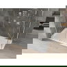 Cabine de douche coulissante Mexen Omega 140 x 70 cm, transparent, chrome + receveur Plat - 825-140-070-01-00-4010