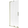 Mexen Velar L paroi de baignoire coulissante à 2 panneaux 80 x 150 cm, givré, doré brossé - 896-080-003-31-55