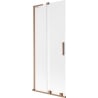 Mexen Velar L paroi de baignoire coulissante à 2 battants 80 x 150 cm, dépoli, cuivre brossé - 896-080-003-31-65
