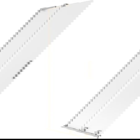 Paroi de baignoire coulissante Mexen Velar L à 2 volets 80 x 150 cm, givrée, nickel brossé - 896-080-003-31-97