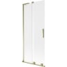 Mexen Velar L pare-douche pour baignoire 2 volets coulissants 85 x 150 cm, givre, doré - 896-085-003-31-50