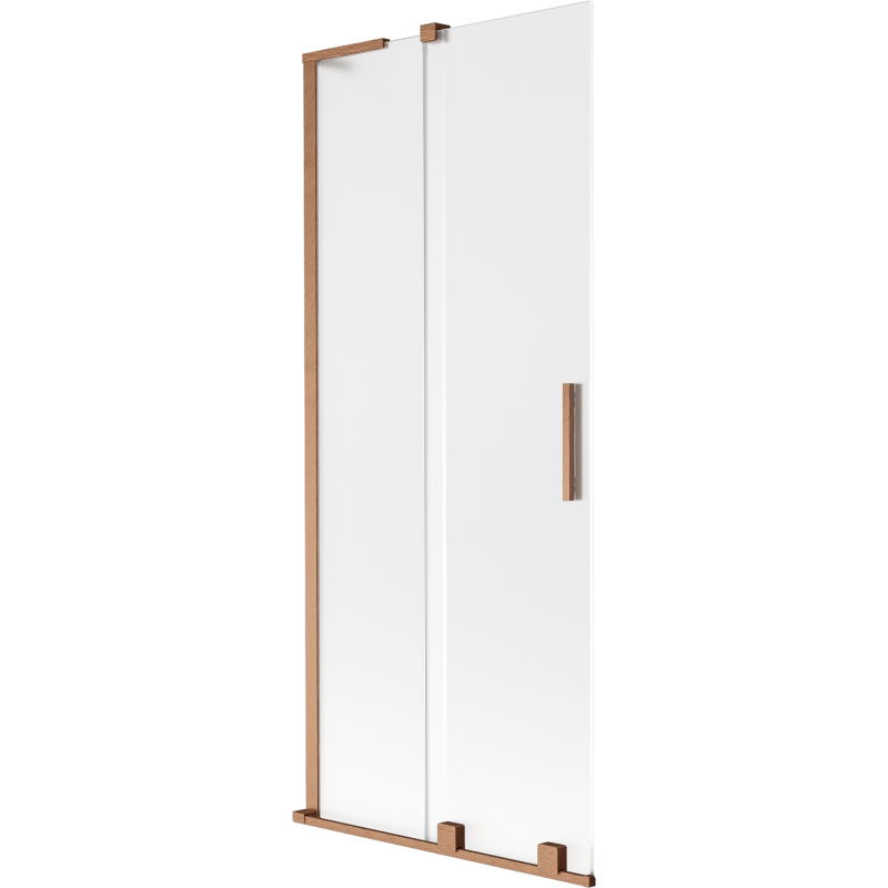 Paroi de baignoire coulissante à 2 volets Mexen Velar L 85 x 150 cm, dépoli, cuivre brossé - 896-085-003-31-65