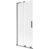 Mexen Velar L paroi de baignoire à 2 battants coulissants 85 x 150 cm, givrée, gris fusil brossé - 896-085-003-31-66