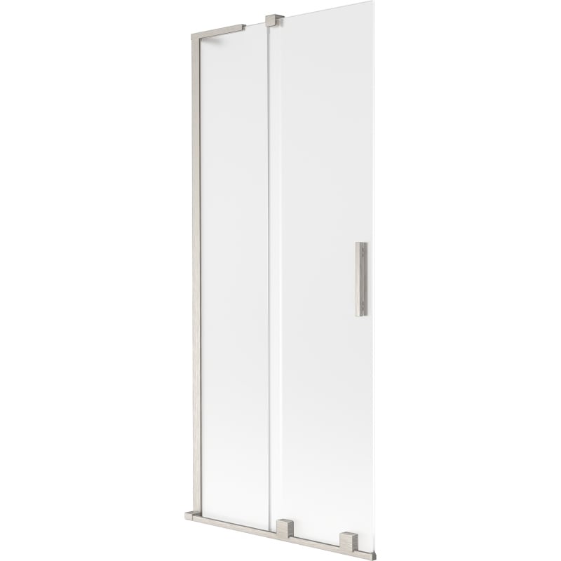 Mexen Velar L paroi de baignoire coulissante à 2 panneaux 85 x 150 cm, givrée, nickel brossé - 896-085-003-31-97