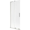 Mexen Velar L paroi de baignoire coulissante à 2 panneaux 85 x 150 cm, givrée, nickel brossé - 896-085-003-31-97