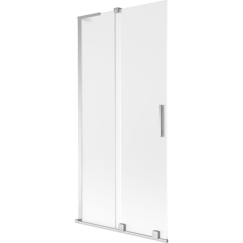 Mexen Velar L pare-douche de baignoire à 2 volets coulissants 90 x 150 cm, givré, chrome - 896-090-003-31-01