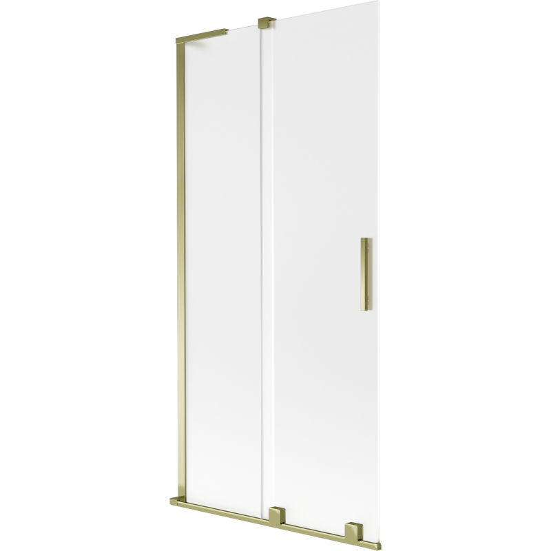 Mexen Velar L paroi de douche de baignoire à 2 volets coulissants 90 x 150 cm, givrée, dorée - 896-090-003-31-50