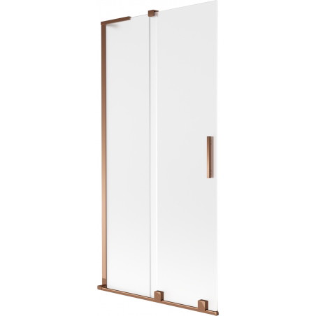 Mexen Velar L pare-douche à 2 vantaux coulissants 90 x 150 cm, givré, or rose - 896-090-003-31-60