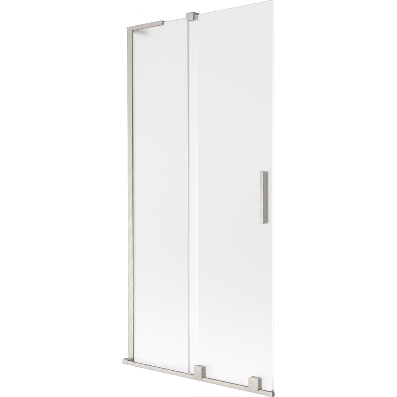 Mexen Velar L paroi de baignoire à 2 volets coulissants 90 x 150 cm, givré, nickel brossé - 896-090-003-31-97