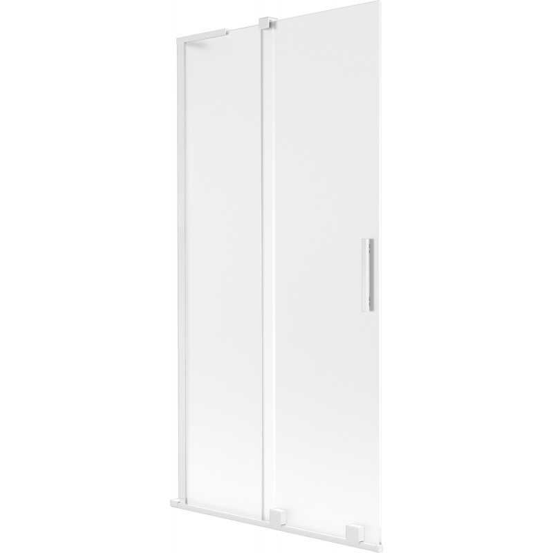 Mexen Velar L paroi de baignoire 2 volets coulissants 95 x 150 cm, givré, blanc - 896-095-003-31-20