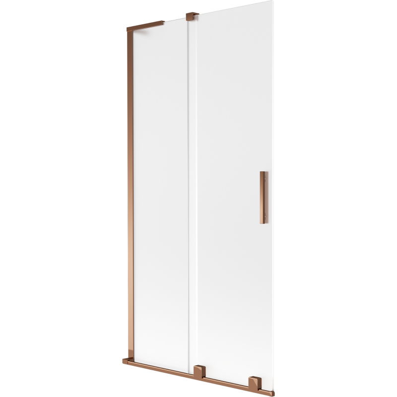 Mexen Velar L paroi de baignoire 2 volets coulissants 95 x 150 cm, givre, or rose - 896-095-003-31-60