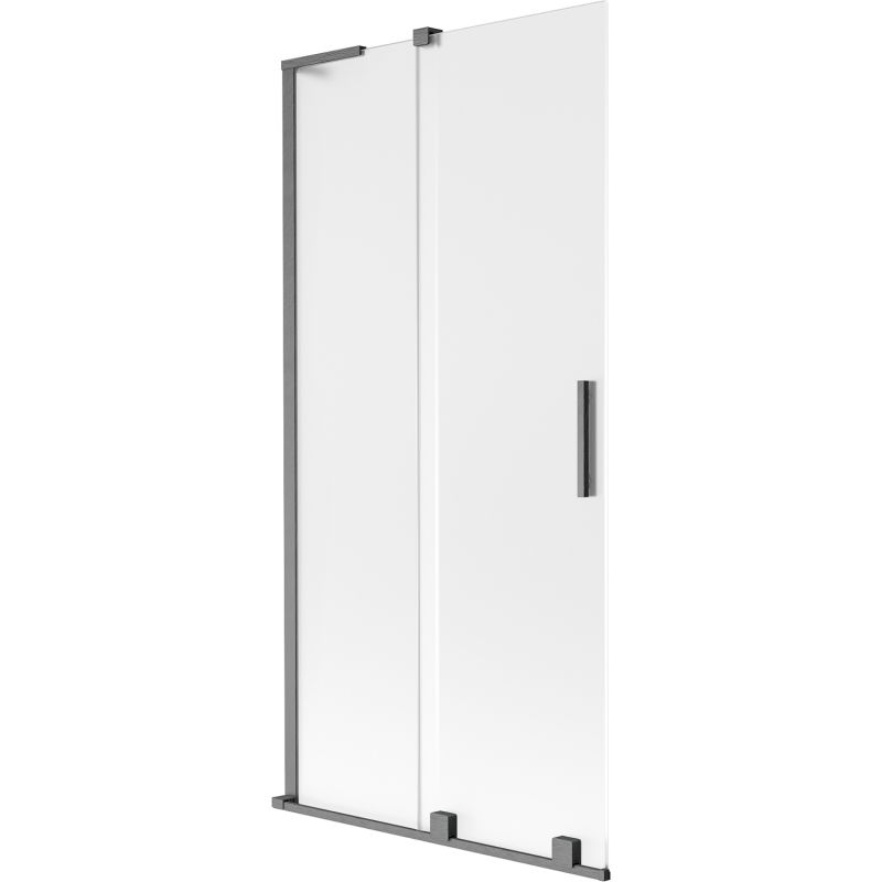 Mexen Velar L paroi de baignoire à 2 volets coulissants 95 x 150 cm, dépoli, gris fusil brossé - 896-095-003-31-66