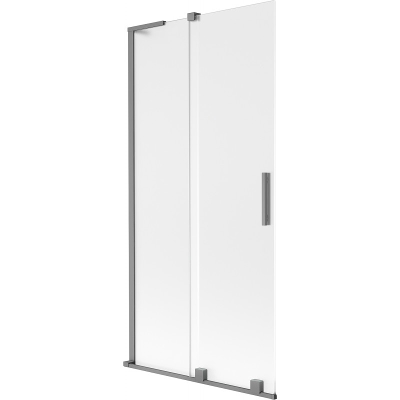 Mexen Velar L écran de baignoire à 2 panneaux coulissants 95 x 150 cm, givre, gun métal - 896-095-003-31-95