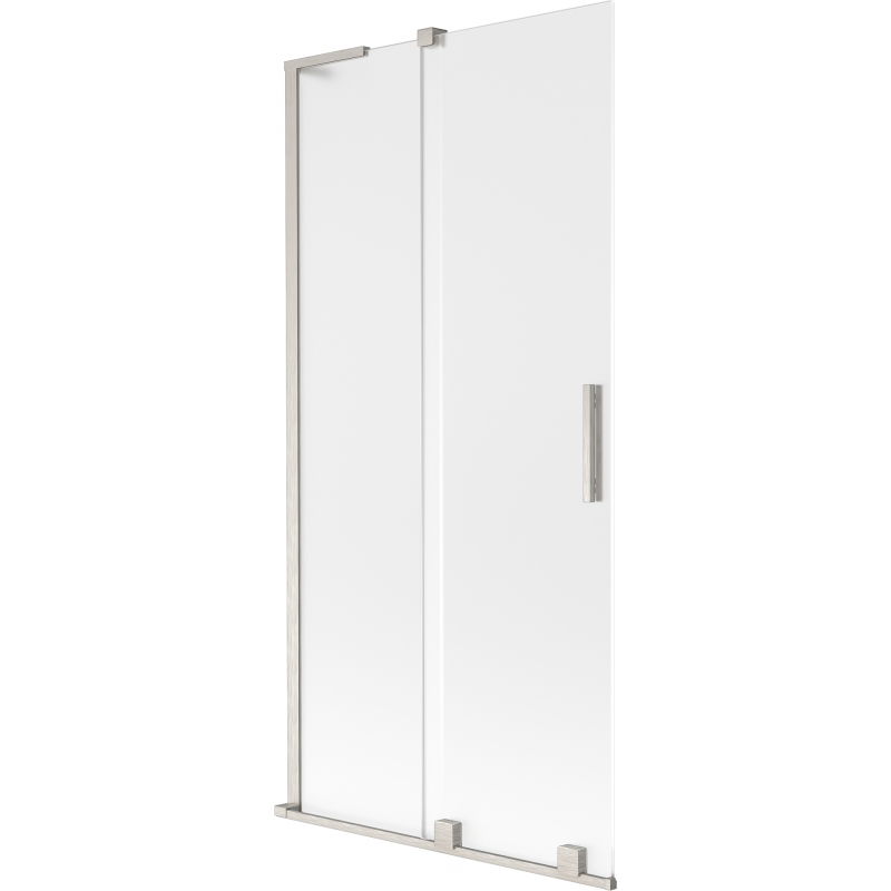 Mexen Velar L paroi de baignoire 2 volets coulissants 95 x 150 cm, givré, nickel brossé - 896-095-003-31-97