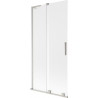Mexen Velar L paroi de baignoire à 2 volets coulissants 95 x 150 cm, givre, nickel brossé - 896-095-003-31-97