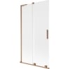 Mexen Velar L paroi de baignoire à 2 volets coulissants 100 x 150 cm, givre, cuivre brossé - 896-100-003-31-65