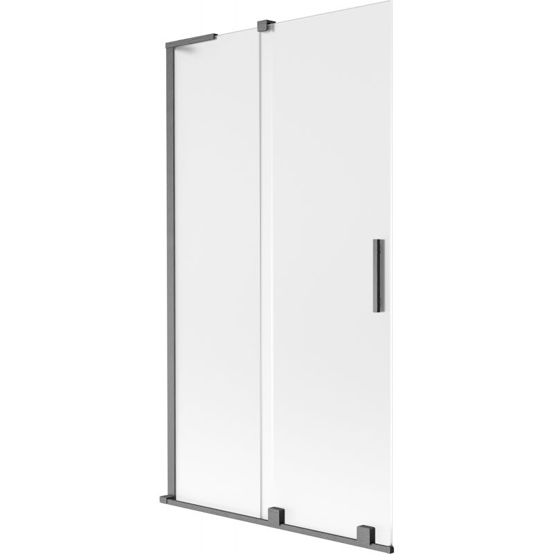 Mexen Velar L panneau de baignoire coulissant à 2 volets 100 x 150 cm, dépoli, gris canon brossé - 896-100-003-31-66