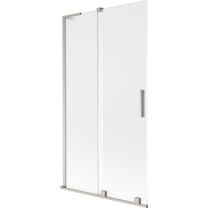 Mexen Velar L paroi de baignoire 2 volets coulissants 100 x 150 cm, givré, nickel brossé - 896-100-003-31-97