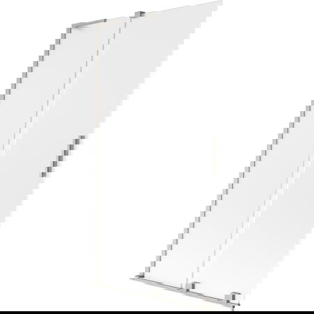 Mexen Velar L paroi de baignoire coulissante 2 panneaux 100 x 150 cm, givré, nickel brossé - 896-100-003-31-97