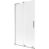 Mexen Velar L paroi de baignoire 2 volets coulissants 100 x 150 cm, givré, nickel brossé - 896-100-003-31-97