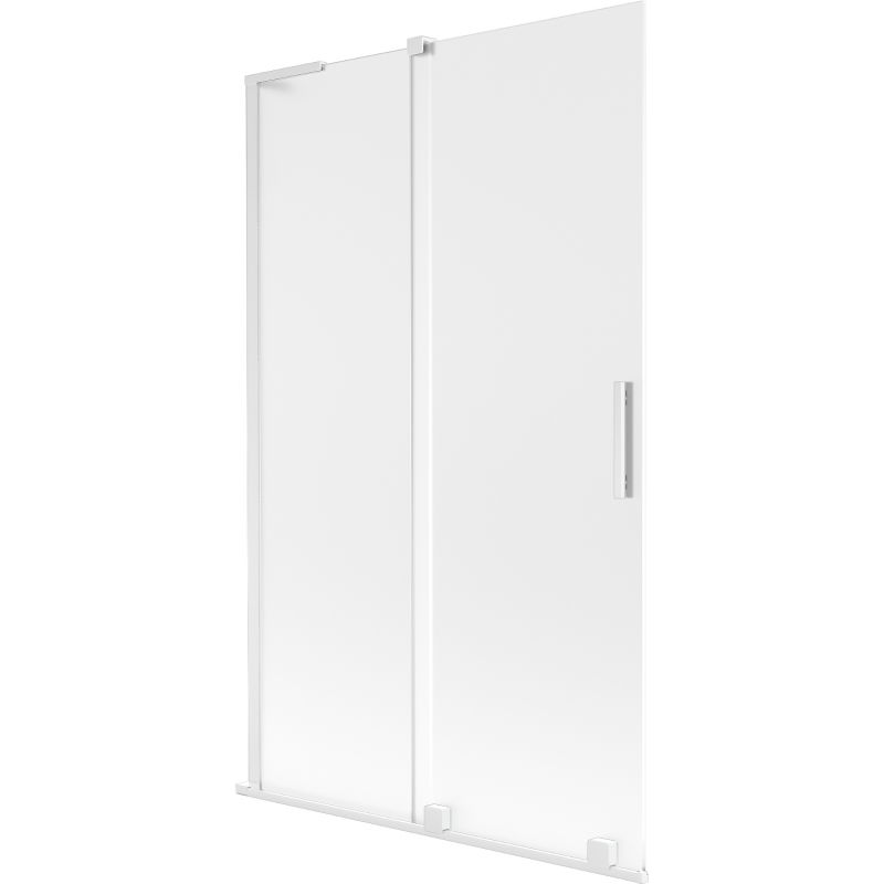 Paroi de baignoire Mexen Velar L 2 panneaux coulissants 110 x 150 cm, givré, blanc - 896-110-003-31-20