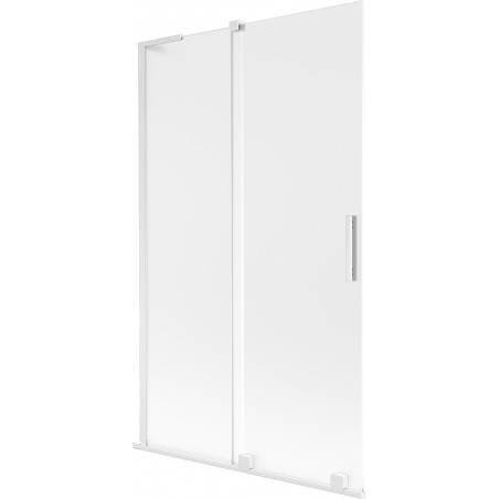 Mexen Velar L paroi de baignoire à 2 volets coulissants 110 x 150 cm, givré, blanc - 896-110-003-31-20