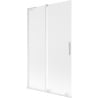 Mexen Velar L paroi de baignoire à 2 volets coulissants 110 x 150 cm, givré, blanc - 896-110-003-31-20