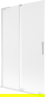 Paroi de baignoire Mexen Velar L 2 panneaux coulissants 110 x 150 cm, givré, blanc - 896-110-003-31-20