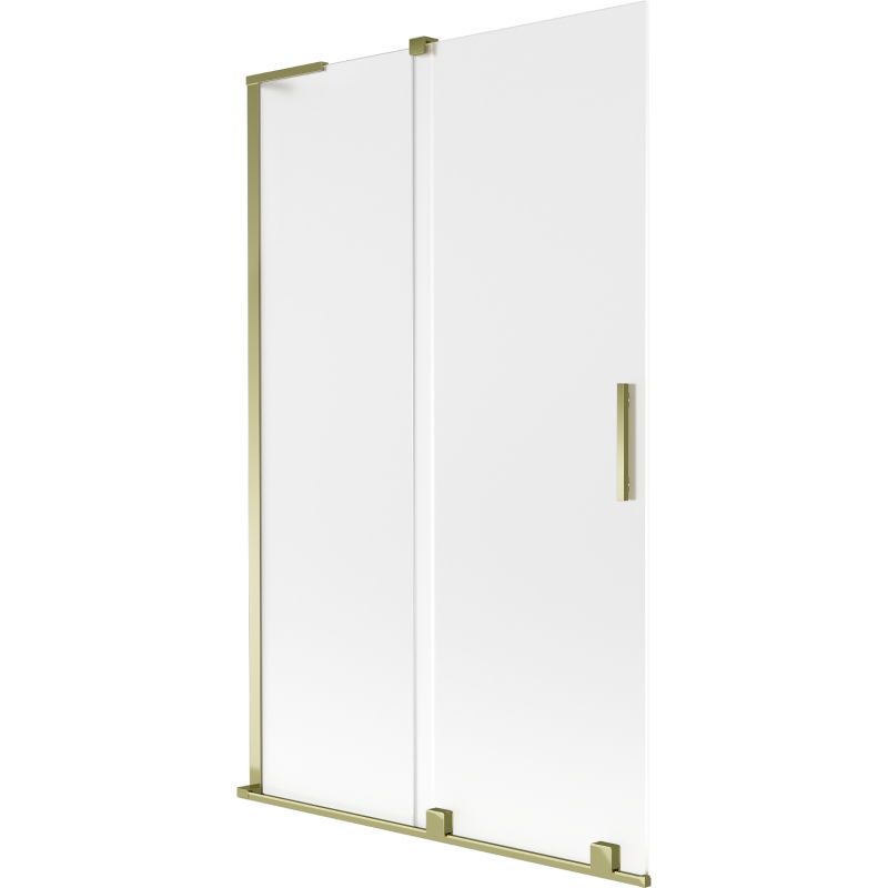 Paroi de baignoire coulissante Mexen Velar L, 2 vantaux, 110 x 150 cm, givrée, dorée - 896-110-003-31-50