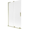 Mexen Velar L paroi de baignoire 2 volets coulissants 110 x 150 cm, givre, doré - 896-110-003-31-50