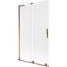 Mexen Velar L paroi de bain à 2 vantaux coulissante 110 x 150 cm, givrée, or rose - 896-110-003-31-60