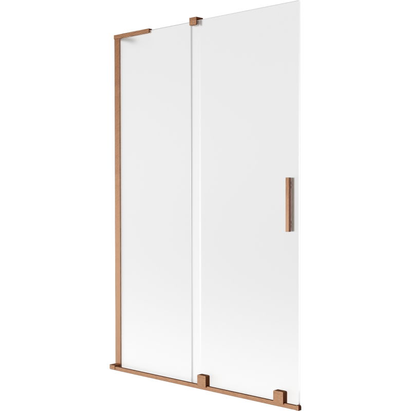 Paroi de baignoire Mexen Velar L 2 volets coulissants 110 x 150 cm, givré, cuivre brossé - 896-110-003-31-65