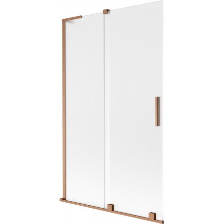 Mexen Velar L paroi de douche pliante 2 volets 110 x 150 cm, givrée, cuivre brossé - 896-110-003-31-65