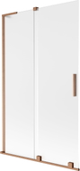 Mexen Velar L paroi de douche pliante 2 volets 110 x 150 cm, givrée, cuivre brossé - 896-110-003-31-65