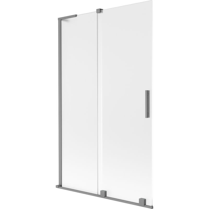 Mexen Velar L pare-douche baignoire 2 volets coulissants 110 x 150 cm, givre, gun metal - 896-110-003-31-95