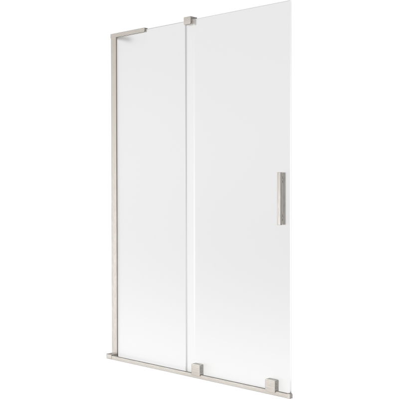 Mexen Velar L paroi de baignoire 2 volets coulissants 110 x 150 cm, givré, nickel brossé - 896-110-003-31-97