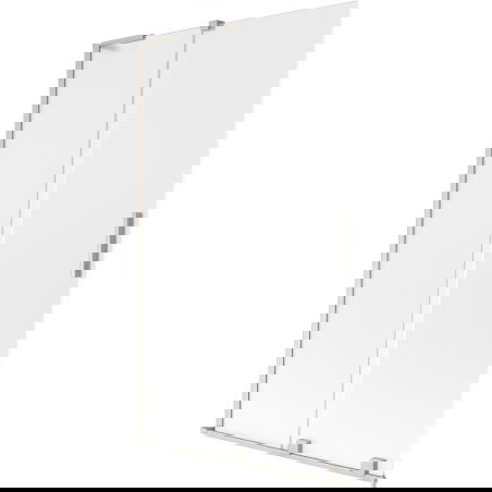 Mexen Velar L paroi de baignoire 2 volets coulissants 110 x 150 cm, givré, nickel brossé - 896-110-003-31-97