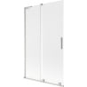 Mexen Velar L paroi de baignoire coulissante à 2 panneaux 110 x 150 cm, givre, nickel brossé - 896-110-003-31-97