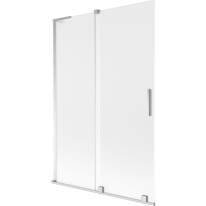 Paroi de baignoire Mexen Velar L 2 volets coulissants 120 x 150 cm, givre, chrome - 896-120-003-31-01