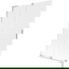 Paroi de baignoire Mexen Velar L 2 volets coulissants 120 x 150 cm, givre, chrome - 896-120-003-31-01